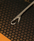 Carp Rig Threading Tool For Quick Tackle Prep And Rig Setup, 13cm Needle For Carp Anglers, Compact Accessory With Long Hook, Easy Threading, Gear Storage Must Have For Daily Fishing Box Prep close-up on patterned mat