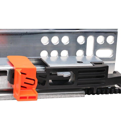 Close-up of Progressa 21 Inch Undermount Soft Close Drawer Slides Full Extension Ball Bearing For Beefy 120 Lb Load Capacity