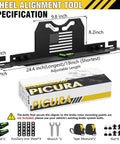 DIY Wheel Alignment Tool Kit With 2 Toe Alignment Plates, No Caliper Removal Required, Includes Measuring Tapes and Tools