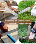 6 Inch Pull Saw With Double Edged Blades, 17 TPI For Hard Wood And 11 TPI For Fine Crosscuts, Ultra Flexible Pulse Teeth For Smooth Rips, Handy Hand Saw For Woodworking Projects And DIY used for wood, bamboo, PVC, and branches