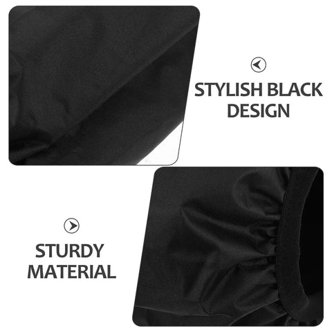 Close-up of Slick Shield Waterproof Arm Sleeves black fabric showing stylish design and sturdy material for durability.