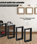 4 Pack 1/2 Inch Single Gang Outlet Box Extender For Electrical Boxes And Switches, Receptacle Extender And Outlet Extension