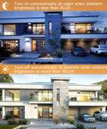 Hands Free Sensor LED Dusk To Dawn Outdoor Wall Light 20W Adjustable Aluminum Sconce 3000K Warm White IP65 Waterproof