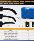 3.6L Timing Tool Kit With Camshaft Holding And Phaser Tools for 2011-2019 Vehicles shown with blue carrying case and package list
