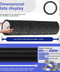 4 Inch Dryer Vent Hose 6.55 Feet Long Aluminum Foil Flexible Ducting with Two Hose Clamps, heavy-duty PVC outer layer
