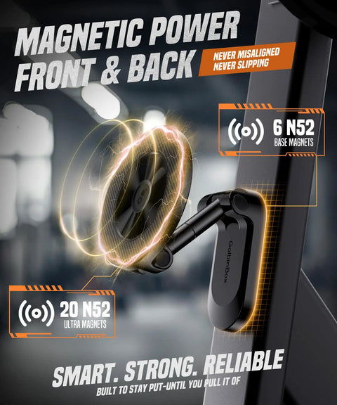 Magnetic Gym Phone Mount For MagSafe All Metal Dual Magnet Stand For iPhone And Android 360 Degree Adjustable Tri Axis