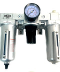Beefy FRL Air Control Unit with Auto Drain, 0.05 Micron Filter, 140 CFM Flow, 250 PSI Max, Pressure Gauge, Front View