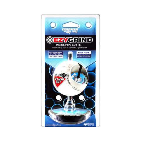 Badass Internal Pipe Cutter with 3 1/8 Inch Diamond Blade and 2 Guide Wheels for Cutting 4 to 6 Inch PVC Plastic and Concrete from Inside with Measured Depth Control for Pro Plumbing Jobs