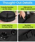 Windproof Patio Umbrella Base Weight Water Bag With Side Slot Opening Easy Fill Sturdy Round Base For Cantilever Umbrella Stands