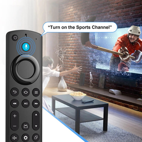 Voice Remote For Fire TV Stick And Cube And Insignia Smart TVs With Voice Control compatible with sports channel feature