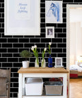 Kitchen wall with Dope Brick Pattern Peel And Stick Wallpaper Vinyl Roll Self Adhesive For Kitchen Subway Plaid Modern Tile Look.