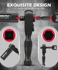 Close-up of a 41 Piece Magnetic Impact Nut Driver Set With One Quarter Inch Drive, showcasing dual socket and bit driver design.