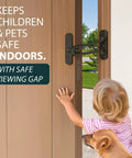 Heavy Duty Swing Bar Door Lock For Kids Safety, 4.2 Inch Zinc Alloy Reinforcement Guard installed on wooden door