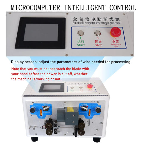 Automatic Wire Stripper Machine With LCD Touchscreen And Cable Cutter 110V Electronic Wire Peeling 0.5 To 30 Mm Stripping Length