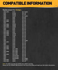 Compatibility chart for Dodge vehicles listing supported models and engine types for parts from 1992 to 1998.
