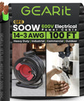 Image of 100 Ft SOOW Portable Power Cable 14 3 Gauge 14 AWG Three Conductor 600V Electrical Wire for heavy-duty use.