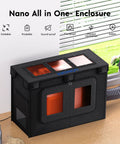 Heavy-Duty Laser Engraver Enclosure With Exhaust Vent And Smoke Odor Shield For Most Laser Engraving Machines, Sized 28.8x15x21.6 In, Flame-Retardant Glass Fiber Cloth.