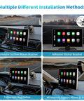 9 Inch Wireless Apple CarPlay And Android Auto Dash Receiver installation methods in a car