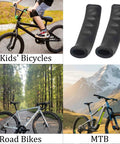 Three Pairs Black Bicycle Brake Lever Grips With Anti Slip Silicone Texture for mountain and road bikes.