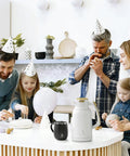 Family party with Thermal Stainless Steel Coffee Carafe With Double Wall Vacuum Insulation 68 Ounces Heat And Cold Retention Beverage Dispenser BPA Free SUS304 18 8 Steel White Gold Finish Office And Home Use Party Ready on table