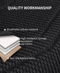Multi-layer construction of Leather Car Seat Covers Full Set For SUV Truck And Sedan breathable and anti slip sporty black