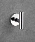 Polished Chrome 5 Piece Bathroom Hardware Set With 24 Inch Double Towel Bar Modern Style Accessories Kit Rust Resistant Stainless Steel