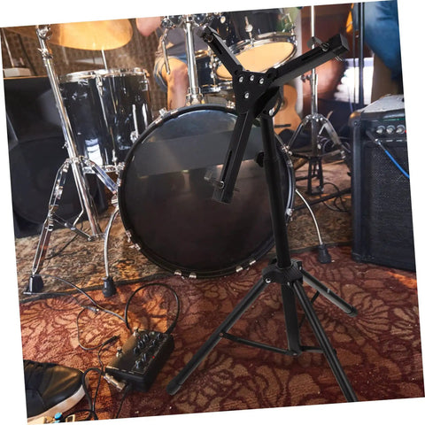 Badass Telescopic Drum Rack Storage Setup For Practice Pads Snare Brackets Collapsible Percussion Shelf Stand Black Heavy Duty music gear for practice.