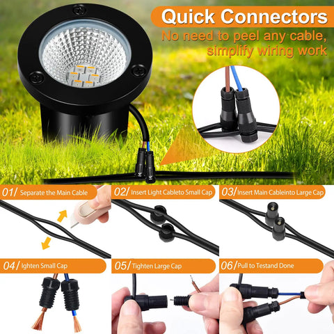 Outdoor RGB Landscape Lights With Remote Control And Memory Function, 10W In-Ground Waterproof Lighting installation guide