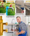 Two Pack Stripped Screw Extractor Set For Damaged Faucets And Pipes, Heavy Duty Bolt And Thread Extractor Tool demonstration