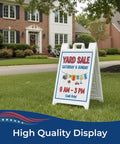 24x36 Coroplast A Frame Sign Panel With Straight Fire Custom Prints Hella Tough Weather Resistant Construction Made In USA displayed in yard.
