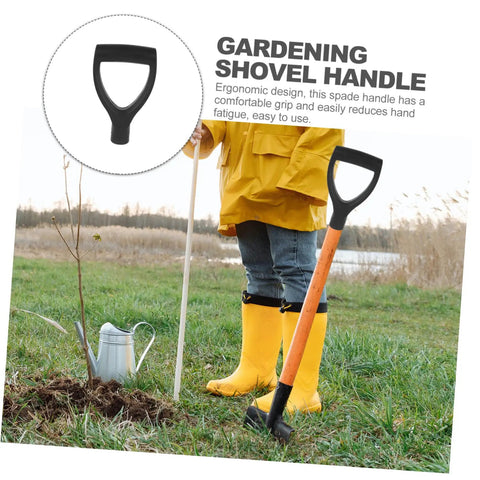 Replacement D Shaped Garden Shovel Handle with Plastic Grip Comfortable Grip Reduces Hand Fatigue Easy To Install