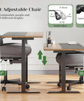 Cross Legged Desk Chair With Foot Rest, Cozy Teddy Plush Upholstery, height adjustable with wheels, grey, side by side