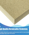 Close-up of Heavy Duty Vermiculite Wood Stove Fire Bricks 9x4.5x1.25 Inches Replacement Pack of 12 corner view