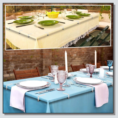 12 Pack Tablecloth Clips Stainless Steel Heavy Duty Clamps For Tables Fits Up To 1.7 Inch Thick Tables Value Pack Great For Picnics