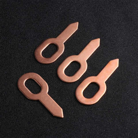 Ergonomic 50 Piece Aluminum Sheet Metal Repair Kit With Smooth Edges Golden Finish For Auto Body Dent Removal Tools And Gripper Automotive Repair Supplies, 4 copper tabs