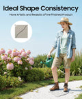 Woman using Turtle Shaped Stepping Stone Mold For Concrete Paths Reusable ABS Paver Mold With Realistic Shell Texture in garden.