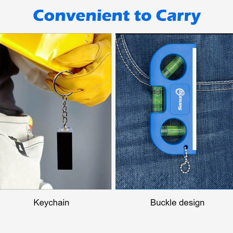 Pro Grade Magnetic Level Set Comes With Two Heavy Duty Bubble Torpedoes Plus Dual Acrylic Spirit Levels Featuring Quick Snap Keychain For Fast Belt Or Pocket Securing During Any Weekend Building Project