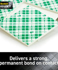 Four 1 Inch Permanent Mounting Squares Hold Up To 1 Pound Total On Contact No Mess Easy To Use White Adhesive For Painted Surfaces Metal Tile And More Ready To Apply Right Out Of The Pack