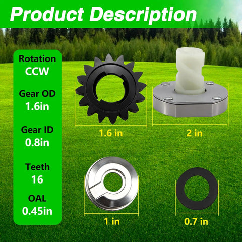 Dimensions of Starter Drive Kit With 16 Teeth Drive Gear That Fits Briggs And Stratton Stens Rotary Engines And Lawn Tractors Replacement Part Numbers 497606 696541 435 859 9854