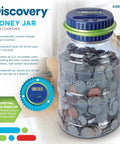 Digital Coin Counter Money Jar With LCD Display And Automatic Piggy Bank For US Coins Battery Powered Savings Jar on a table