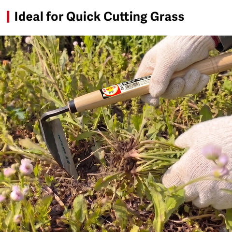 Compact Hand Weeding Sickle for Quick Surface Weed Removal in Narrow Beds and Tight Spaces, Twisted Blade for Garden Cleanup