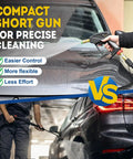Person using Beast Mode 5000 PSI Pressure Washer Gun With 360 Swivel Inlet Ergonomic Short Spray Gun to clean car