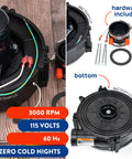 Furnace Blower Motor Replacement For A067 66338 333710-751 329148-701 3115 And More 2900 RPM 110V HVAC Fan Vent Inducer kit