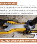 Top Shelf Two Pack Angle Grinder Wrench Compatible With DeWalt Side Spanner For D28112 And D28114 Heavy Duty Power Tool Replacement Accessory Quick Swap Fit on a DeWalt grinder.