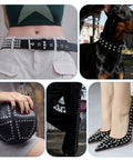 Badass 543 Piece Punk Studs And Spikes Kit With Eight Cone Sizes, Square Pyramid Nails, Rounded Leather Rivets, Heavy Duty Punch Tools And Case for enhancing accessories like belts, collars, bags, pants, and shoes.