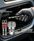 Two Sets Of Adjustable Socket Wrenches Featuring Killer Auto Grip Tech, compact design, ideal for tight spaces, ergonomic single-handed use.