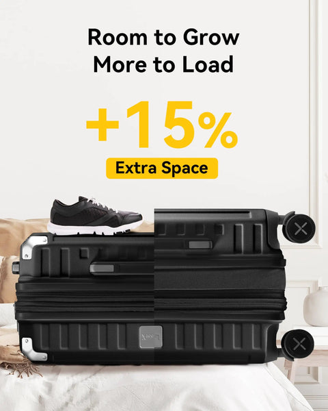 Travel Ready 20 Inch Carry On Luggage 22x14x9 Expandable Hard Shell Suitcase With Spinner Wheels Airline Approved Charcoal Metallic