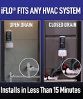 Smart Air Conditioning Drain Line And Drain Pan Cleaner With Bio Enzymatic Cleaning Solution, App Controlled, open and closed drain.