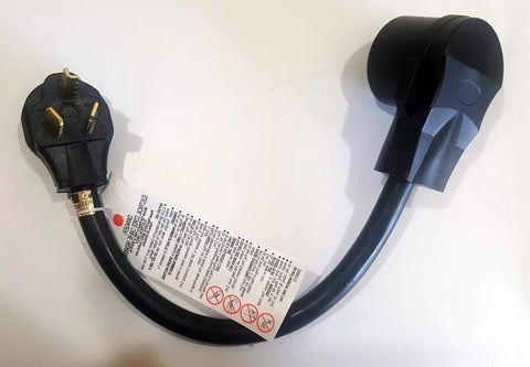 Heavy Duty Universal Ev Charger Adapter Convert Dryer Plug To Outlet. 220 Volt Nema Evse Connector with black cable.