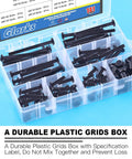 All In One Baby Crib Hardware Kit With M6 Hex Socket Cap Bolts And Nuts 141 Pcs in clear plastic organizer box